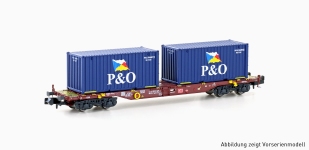 Hobbytrain H23203 - N - Containerwagen P&O, DB, Ep. IV